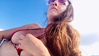 Artemisia Love flashes tits on Miami beach! 🔥