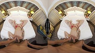 In a steamy VR session, petite 18+ Rory Knox takes a massive black cock deep inside her.