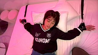 We tied her up in the love hotel for juicy wet sex.