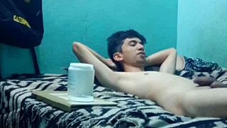 Intense sensual massage for skinny guy