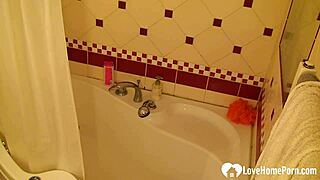 Why does this angelic blonde babe tease her shaved pussy while fingering in the shower?