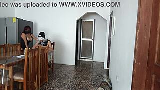 Why does this maid whore shake her big ass on camera for daddy in uniform?