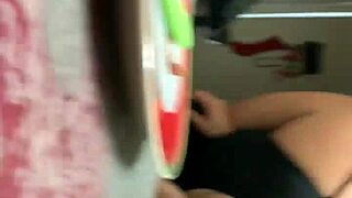 redbone bends over for big black cock doggystyle pounding in the kitchen with monster intensity