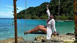 hey, you loving how this ebony black woman takes a stranger's massive cock deep?