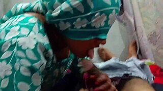 Indian housewife's special blowjob leads to tight anal creampie with cum swallow