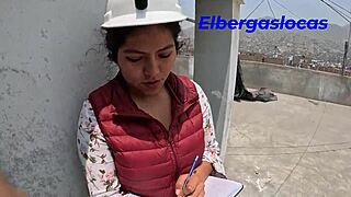 Hey, you wanna see me fuck this cute Latina milf boss in her tight skirt outdoors? Creampie her huge natural tits in this first-time roleplay parody?