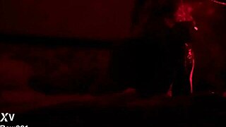 Whoa, sucking this big black cock like a banana! Oiled blowjob action gets so sexy and wild!