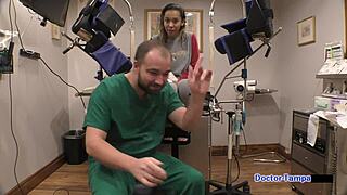 Dr Tampa Conducts Tampa University Entrance Physical on Curly Latina Kalani Luana with Gloves Latex Fetish in Florida Behind the Scenes with Humiliation Orgasm in POV