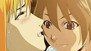 Massive cock student pounds huge tits at academy in hentai action