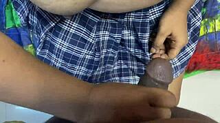 Step dad takes advantage of passive stepdaughter with fingering and squirting sex in viral indian mms video