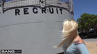 i'm layla love showing my shaved pussy on a hike before fucking