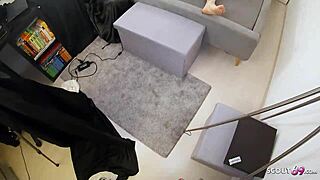 Curvy German Teen 18+ Enjoys Real Amateur MMF Threesome After College