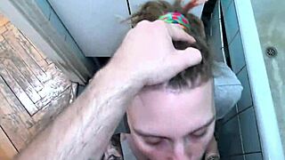 Our morning routine HARD BATHROOM FUCK her pussy just DESTROYED with rough doggystyle pounding.