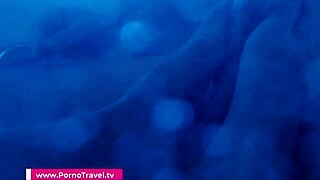 Amateur HORNY girl gives FEET JOB to big cock in homemade video.