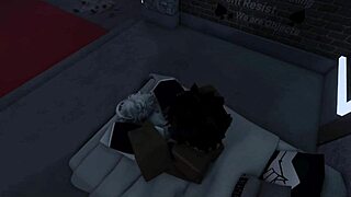 White femboy takes big black cock from shemale like a good boy in this scene