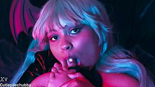 morrigan dives into the SUBSTANCE with latex PANTYHOSE stuffing. her foot FETISH play gets intense and wild