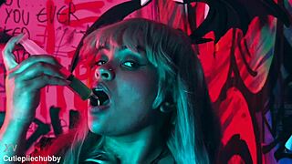 morrigan dives into the SUBSTANCE with latex PANTYHOSE stuffing. her foot FETISH play gets intense and wild