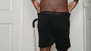 Oh man, starting the morning by getting undressed and spreading those buttocks wide!