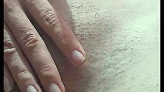 hey, this cute petite teen prostitute goes out in shorts with no panties, showing off her wet hairy pussy up close 😏