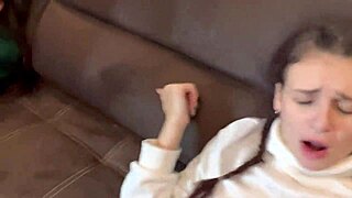 Two cute petite beauties show up eager for deep doggystyle fucking and creampies?