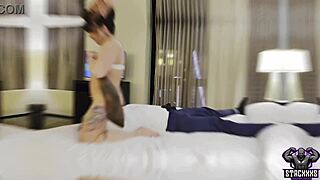 I feel so overwhelmed by Ecko Belle's muscular body in this intense interracial foreplay session from Stacxxxs.