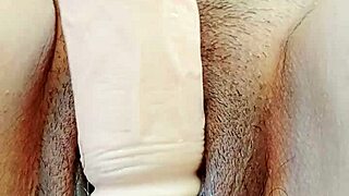 Horny Latina Babe Enjoys Giant Dildo Deep Penetration For Squirting Pleasure