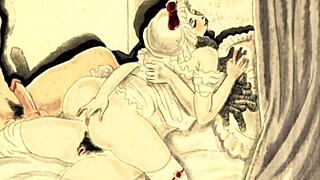 Exploring antique retro vintage art with hairy beaver themes in erotic style