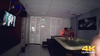 Sauna heats up with gaúcho guy and hot pussies in steamy Brazilian action