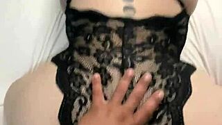 fucking latina pussy while fingering her ass in homemade couple bareback