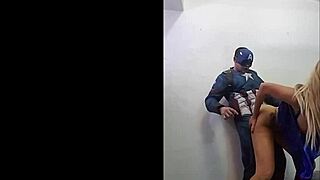 Savana Styles and Captain America Share Intense Blowjob in American Cosplay Scene