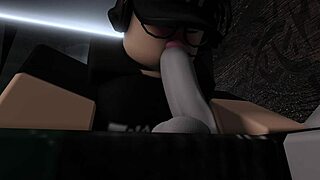 Roblox girl couldnt sleep so she sucked and played with bfs cock in bedroom while he was asleep