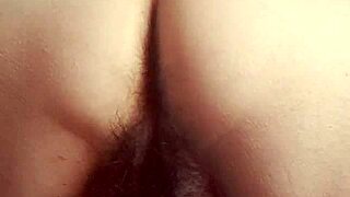 Wife Shows Big Natural Tits in First Time Homemade Yoga Session