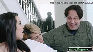 Slut stepteen sucks and gets fucked by stepdad