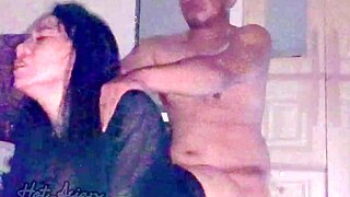 Delicious tight pussy on this sexy Asian wife with big ass getting fucked at midnight in POV