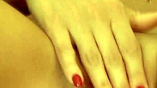 Beautiful cute girl spreads legs on sofa for intense webcam masturbation session