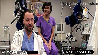 Freshman Feels Intense Emotions as Nurse Jackie Banes Delivers Mandatory Hitachi Orgasm in Hospital Setting