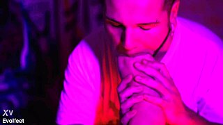 Oh yeah, worship my big ass during foot sex with this BBW girlfriend.