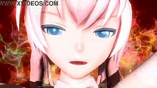 Megurine Luka boldly dominates as alien in project diva nude mod with full bunny costume