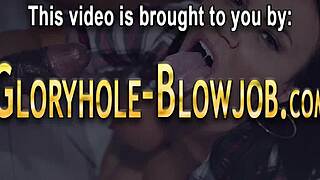 busty gloryhole whore sucks big cocks through the wall... oh man