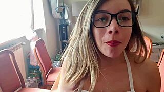 so i cleaned the neighbor's table and slipped off my panties, wondering if he'd notice the tease