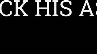 Oh my god! Mistress fucks her slave in bent over doggystyle with black dildo for domination.