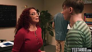 Horny Teen Students Double Penetrate That Busty Milf Teacher in Class With Big Cock Action. 🍑💦