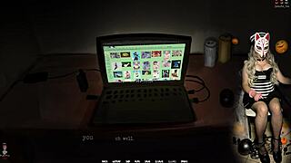 Halloween special haunted by Nathalie in costume game with cartoon elements.