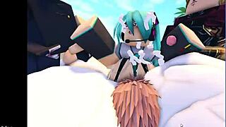 roblox miku gets into wild banging in a massive gangbang group session
