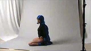 raw amateur teen in cosplay raven outfit exposed outdoors!