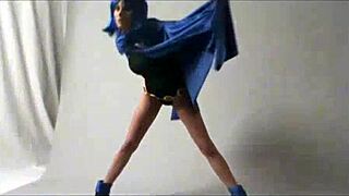 raw amateur teen in cosplay raven outfit exposed outdoors!