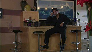 Red-dressed mom licks and takes anal from big cock. She loves the rough sex in heels.