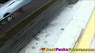 Teen friends boldly group fuck shaved pussy car wash customer hardcore