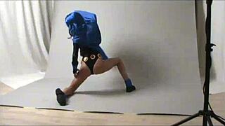 raw amateur teen in cosplay raven outfit exposed outdoors!