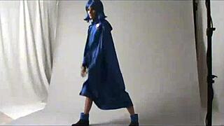 raw amateur teen in cosplay raven outfit exposed outdoors!